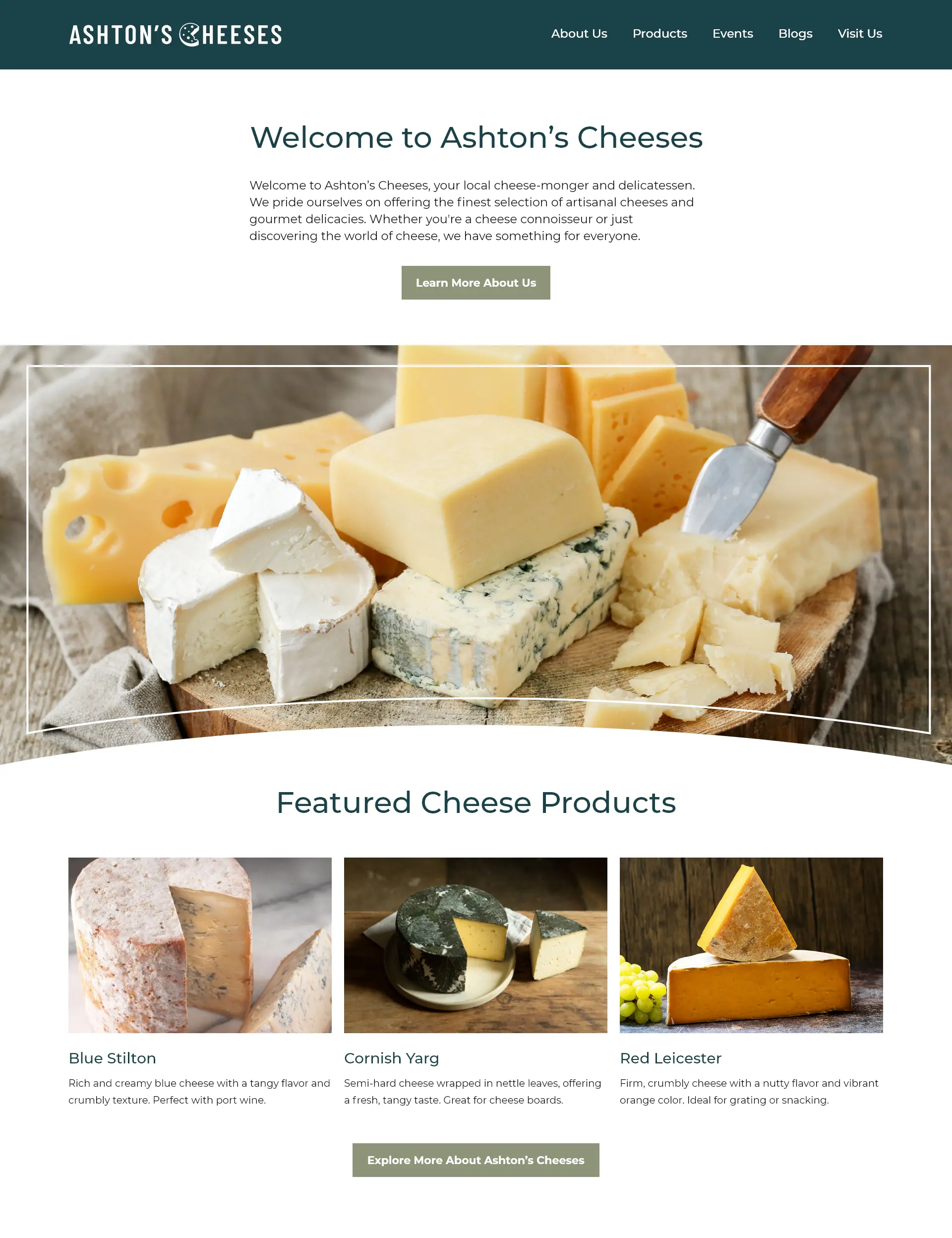 Ashton's Cheeses Visual Layout 2
